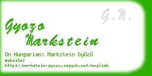gyozo markstein business card
